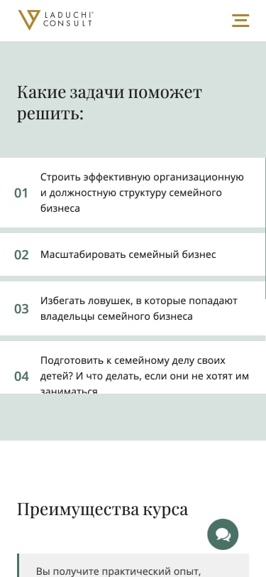 Дизайн landing page Laduchi Consult 43