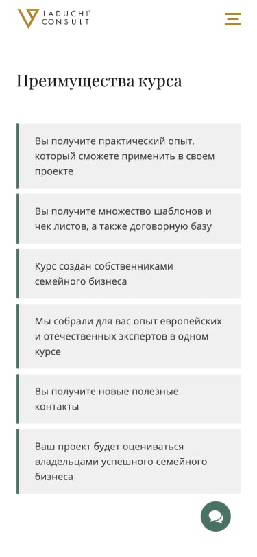 Дизайн landing page Laduchi Consult 77