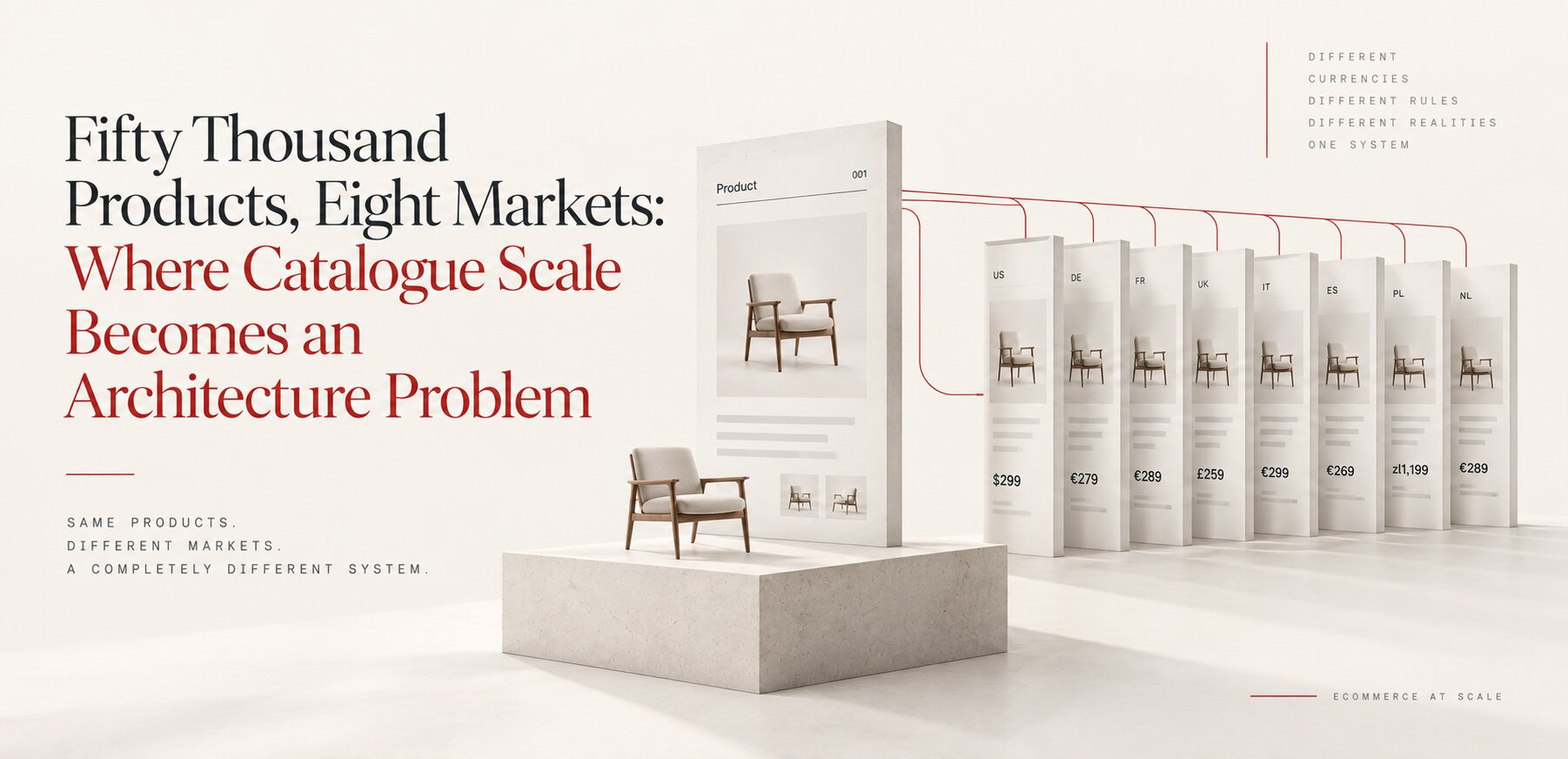 Multi-Country E-Commerce for Large Catalogues: The Architecture Decisions That Set the Ceiling