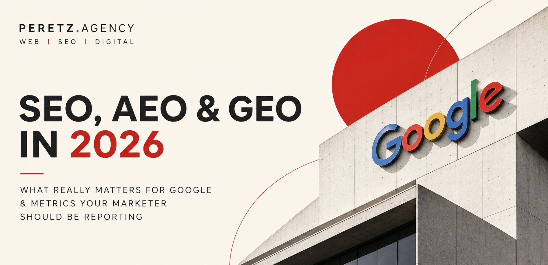 SEO, AEO, and GEO in 2026: What Actually Matters to Google, and What Your Marketer's Report Should Show