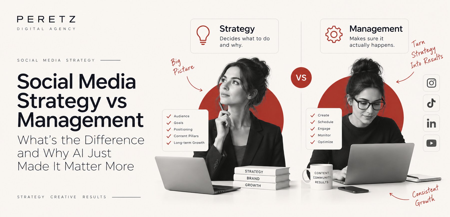 Social Media Strategy vs Social Media Management, What's the Difference and Why AI Just Made It Matter More